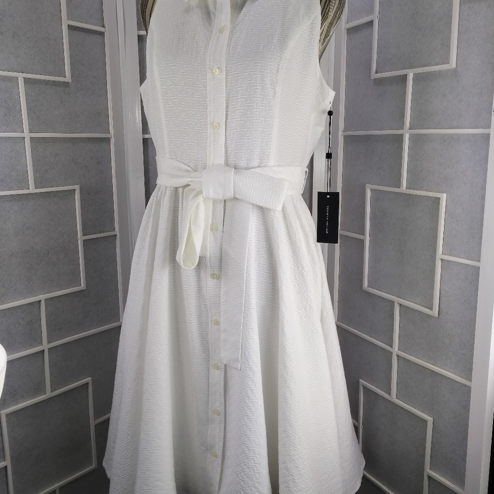 NWT Tommy Hilfiger White Ivy Collar Dress